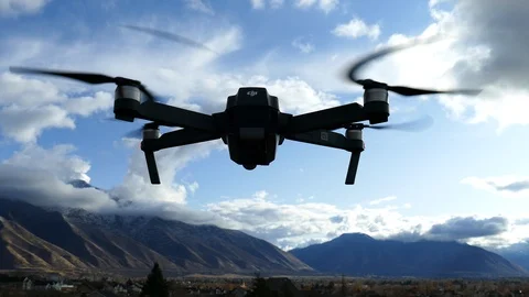 Drone Fly Away Stockbeeldmateriaal 123453399