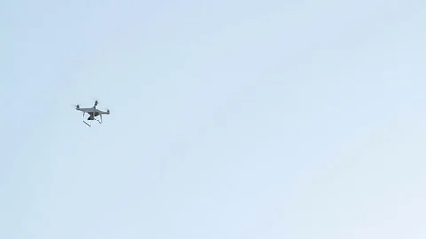 Drone fly in clear sky Stock Footage 80763865