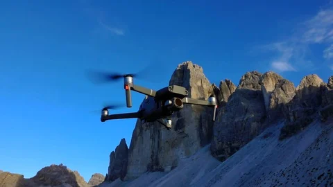 Drone fly inside a natural park with authorization Stock Footage 128956571