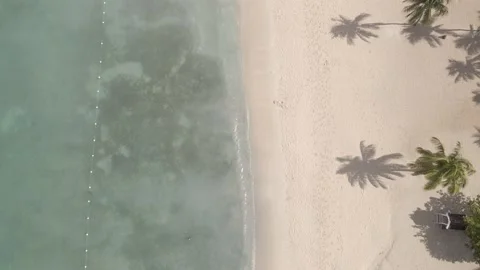 Drone Fly Over of Caribbean Beach Video stock 229488032