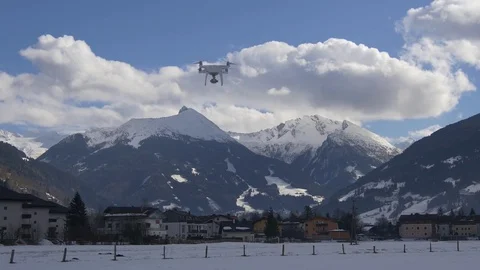 Drone fly over the city Video stock 82887773