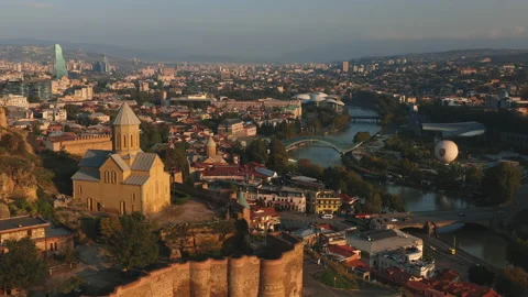 Drone fly over city Video stock 172548786