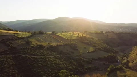 Drone fly over clif Stock Footage 91002484