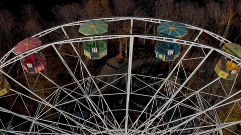 Drone fly over ferris wheel. Stock Footage 105207923