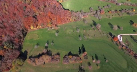 Drone fly over golf club in Kandern, Germany Stock Footage 120946341