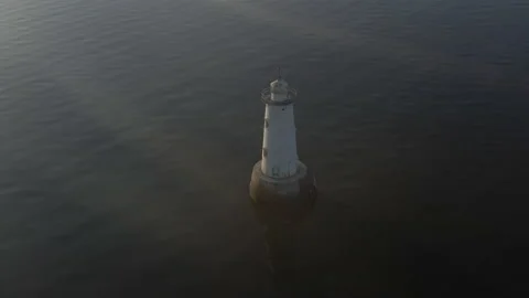 Drone fly over lighthouse Stock Footage 151537629
