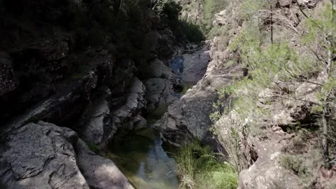 Drone Fly over the mountains  "La Caldereta",Barranco de las Salinas Spain. Stock Footage 130910871