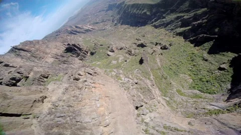 Drone fly over the mountains view in Gran Canaria Island Spain Vidéo 130912994