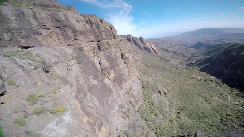 Drone fly over the mountains view in Gran Canaria Island Spain Video stock 130913003