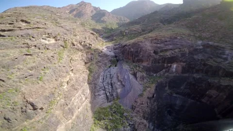 Drone fly over the mountains view in Gran Canaria Island Spain Vidéo 130913135