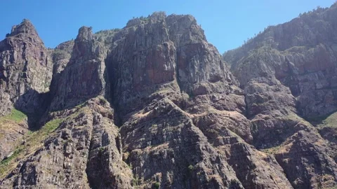 Drone fly over the mountains view in Gran Canaria Island Spain Stock Footage 130913621