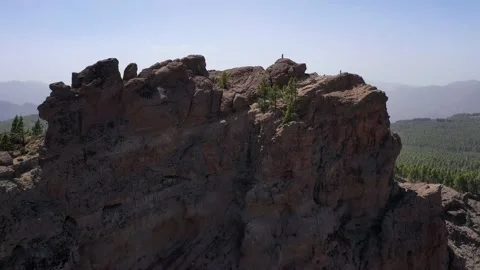 Drone fly over the mountains view in Gran Canaria Island Spain Stock Footage 130913671