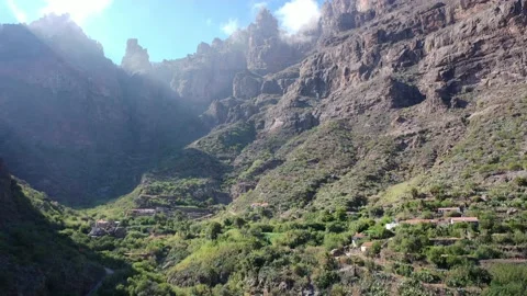 Drone fly over the mountains view in Gran Canaria Island Spain Stock Footage 130913863
