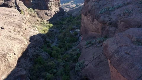 Drone fly over the mountains view in Gran Canaria Island Spain Stock Footage 130913917