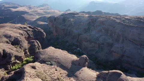 Drone fly over the mountains view in Gran Canaria Island Spain Stock Footage 130913956