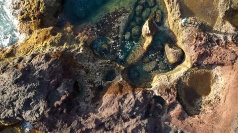 Drone fly over the mountains view in Gran Canaria Island Spain Stock Footage 130913977