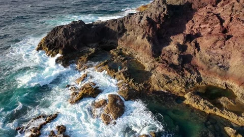 Drone fly over the mountains view in Gran Canaria Island Spain Stock Footage 130914019