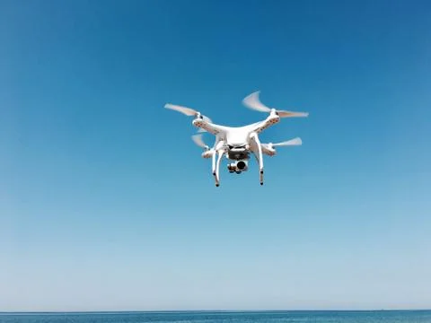 Drone fly over ocean Stock Photos