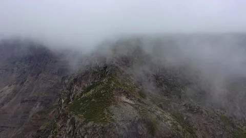 Drone fly over Risco Faneque, Agaete, Gran Canaria, Las Palmas Province Spain Stock Footage 130913515