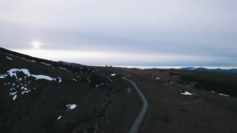 Drone Fly Over a Road Mountains 스톡 동영상 218446033