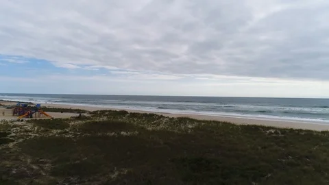 Drone Fly Over Smith Point Beach Long Island Stock Footage 102794525