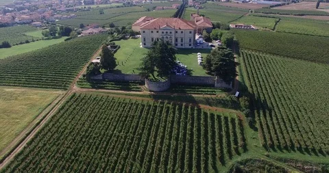 Drone fly on tuscan countryside Stock Footage
