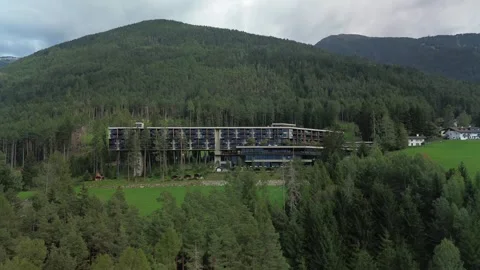 Drone Flyby of My Arbor Hotel in South Tyrol, Italy Stock-Footage 344126001
