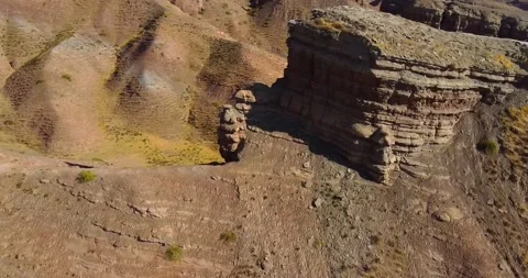 Drone flyby over a mountain on a summer day Stock Footage 232919136