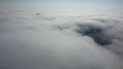Drone flying above clouds toronto 스톡 동영상 252476060