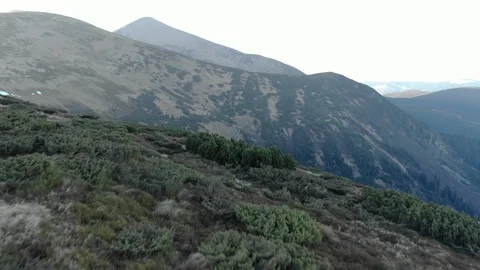 Drone flying above mountains Stock Footage 104304168