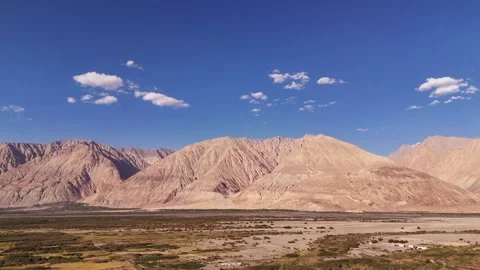 Drone flying above a raw and untamed Ladakh—earth in its most rugged form. Stock Footage 310900581