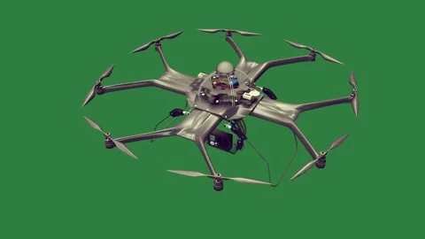 A drone is flying in the air Видео 337035281
