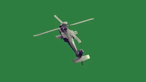 Drone flying in the air on helicopter through white figure Stock-Footage 335993660
