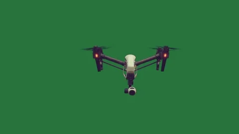 A drone flying in the air isolated isolated on green screen background Video stock 336893180