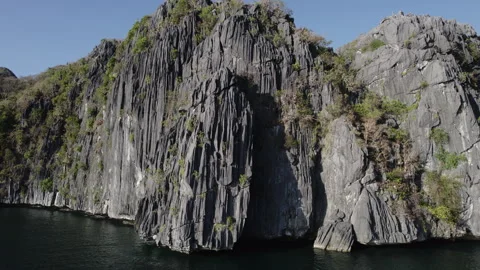 Drone Flying around a cliff in the Philippines Stock Footage 271725375