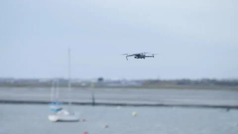 Drone flying around Emsworth 動画素材 168242412