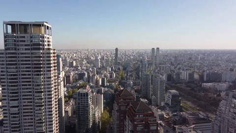 Drone flying around Le Parc Tower high skyscraper luxury residential Video stock 229100507