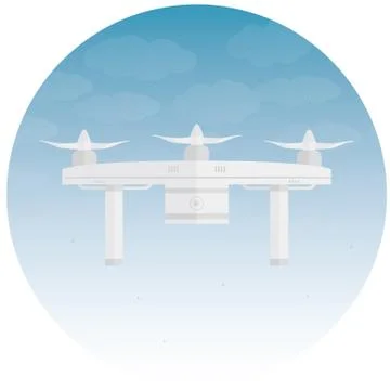 Drone Flying with camera Stock Illustration