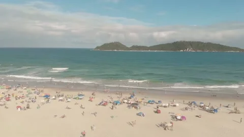 Drone flying at campeche beach Stock Footage 146101235