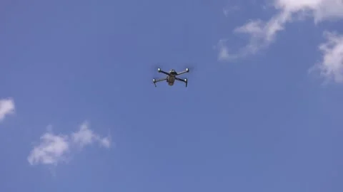 Drone flying in a cloudy day. Stock Footage 247274732