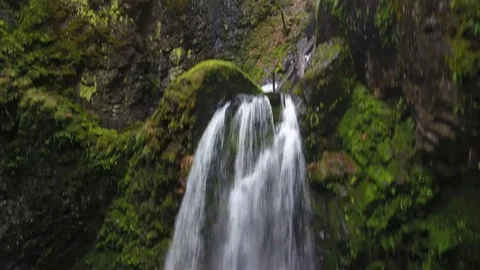 Drone Flying Up Fall Creek Falls Video stock 84081575