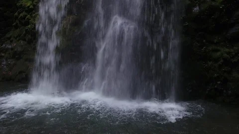 Drone Flying Up Fall Creek Falls View 2 Stock Footage 84081605
