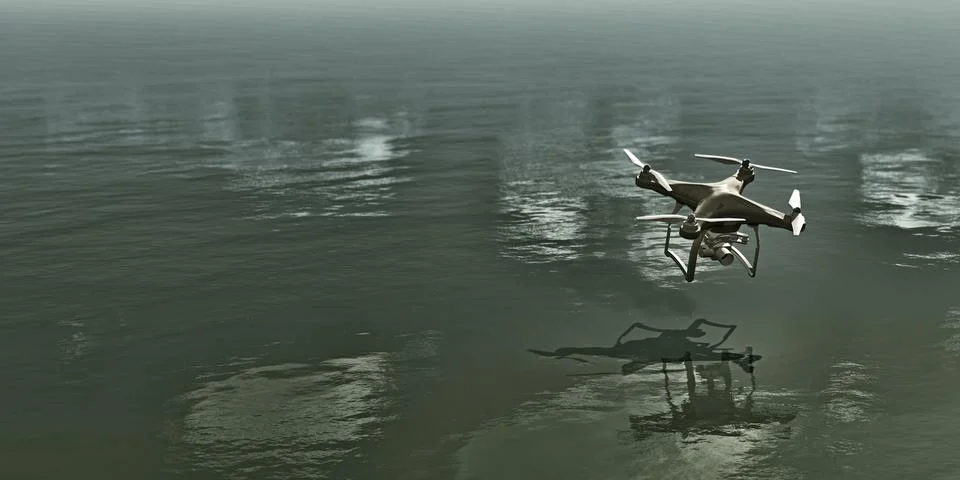 Drone flying Stock Illustration