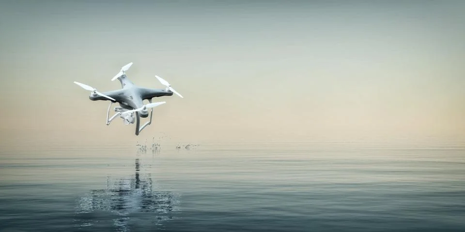 Drone flying Stock Illustration