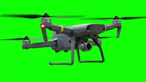 Drone Flying Left to Right on Green Screen 4K Stock Footage 313703005