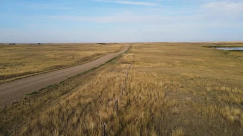 Drone flying low above a dry western American landscape.  Stock Footage 255046357