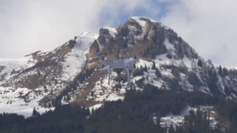 Drone flying in the mountains Stock Footage 72746849