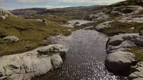 Drone flying in Norway Stock Footage 245291081