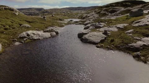 Drone flying in Norway Stock Footage 245295034