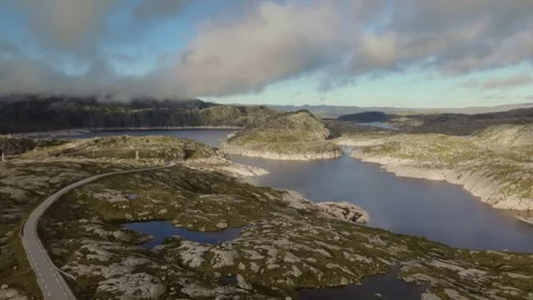 Drone flying in Norway Stock Footage 245356469